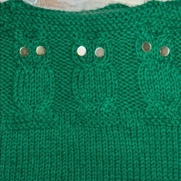 Green Knit Owl Sweater Vest - Picture 3 of 5